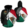 Mexico Special Grunge Flag Pullover Hoodie-Apparel-Phaethon-Zip-Hoodie-S-Vibe Cosy™