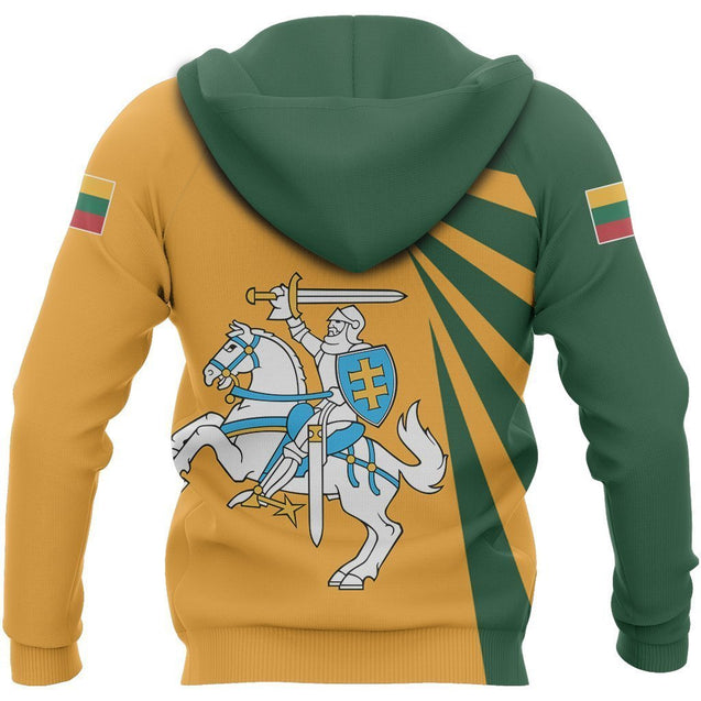 Lithuania Coat Of Arms Hoodie-Apparel-Phaethon-Zipped Hoodie-S-Vibe Cosy™