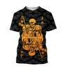 Samurai Skull Poker Over Printed Hoodie