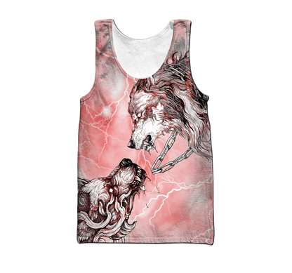 Tattoo Red Wolf 3D All Over Printed Hoodie For Men and Women DAST24102000