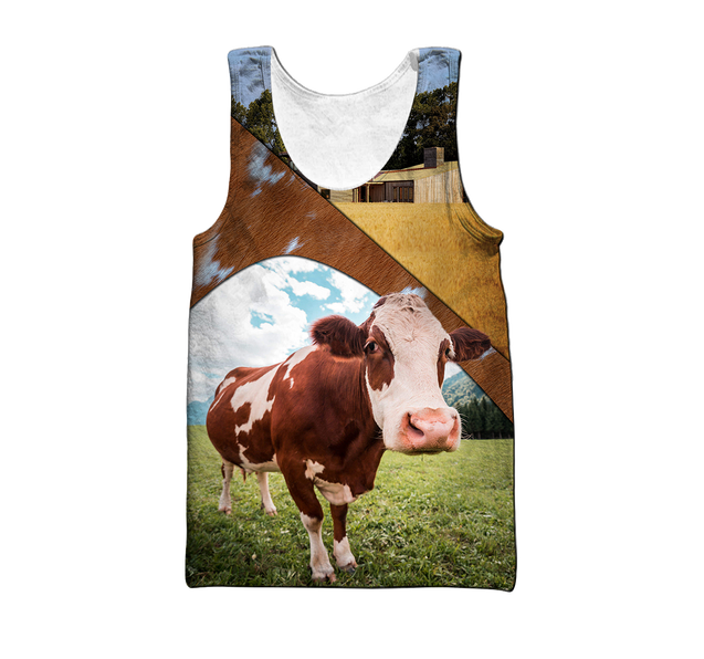 Lovely Cow 3D All Over Printed Shirts For Men And Woman