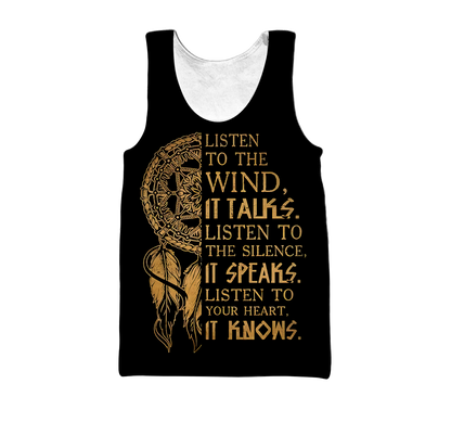 Wolf Native American Hoodie 3D All Over Printed Shirts