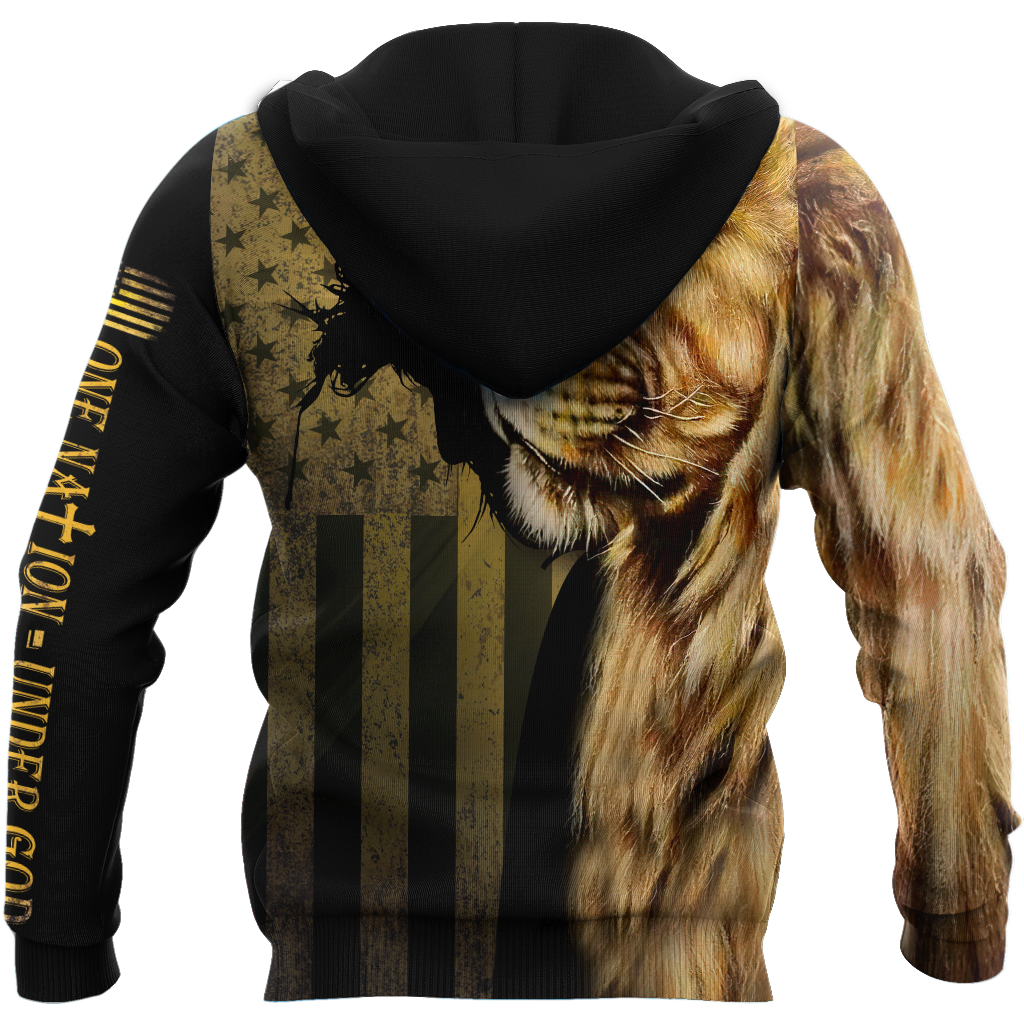 God Bless American - Lion Over  Unisex Shirts