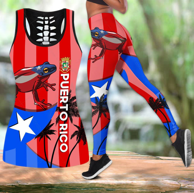 Puerto Rico Caribbean Frog Combo Outfit TH20061608-Apparel-TQH-S-S-Vibe Cosy™