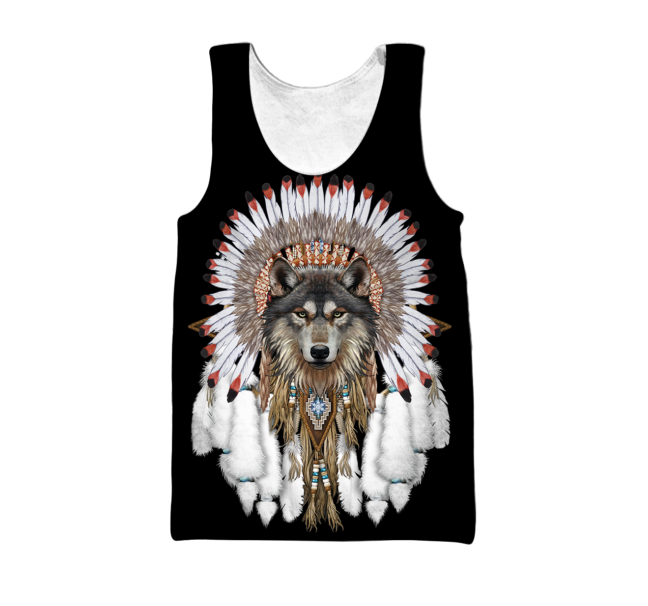 Wolf Native American Hoodie 3D All Over Printed Shirts