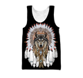 Wolf Native American Hoodie 3D All Over Printed Shirts