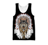 Wolf Native American Hoodie 3D All Over Printed Shirts