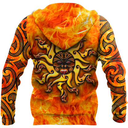 Maori tamanuitera the sun 3d all over printed shirt and short for man and women-Apparel-PL8386-Hoodie-S-Vibe Cosy™