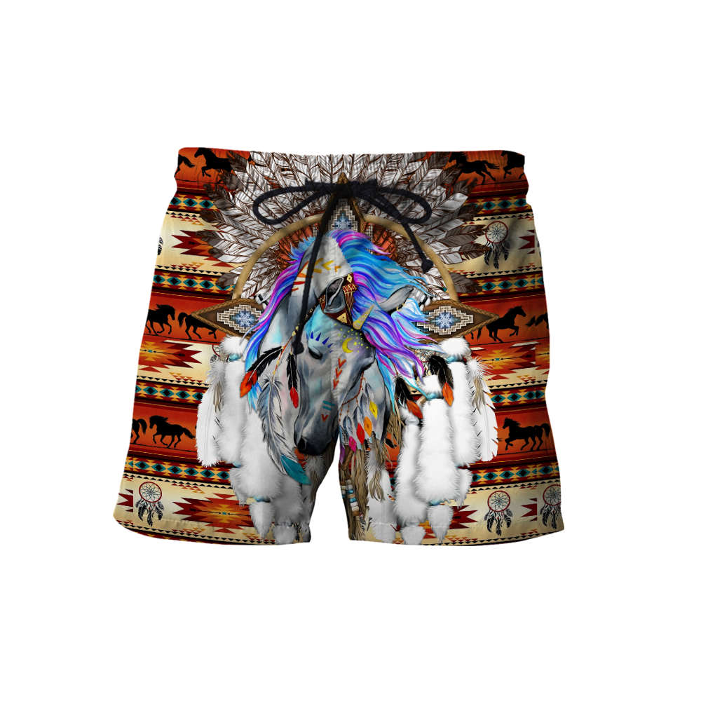 Horse Dreamcatcher Native American Blue Hoodie 3D All Over Printed Shirts DA140920203-LAM