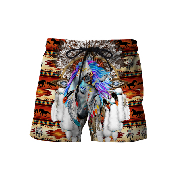 Horse Dreamcatcher Native American Blue Hoodie 3D All Over Printed Shirts DA140920203-LAM