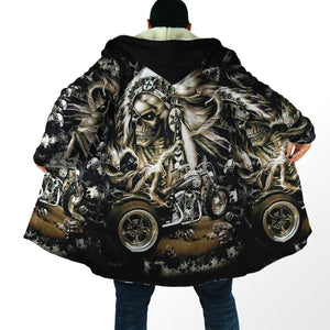 Skull Motorbike Hoodie Coat 3D for Men and Woman HHT21072006-LAM-Apparel-LAM-Hooded Blanket-S-Vibe Cosy™