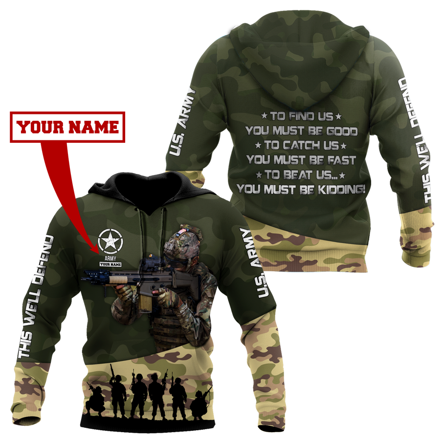 US Army US Army Veteran 3D All Over Printed Shirts For Men and Women