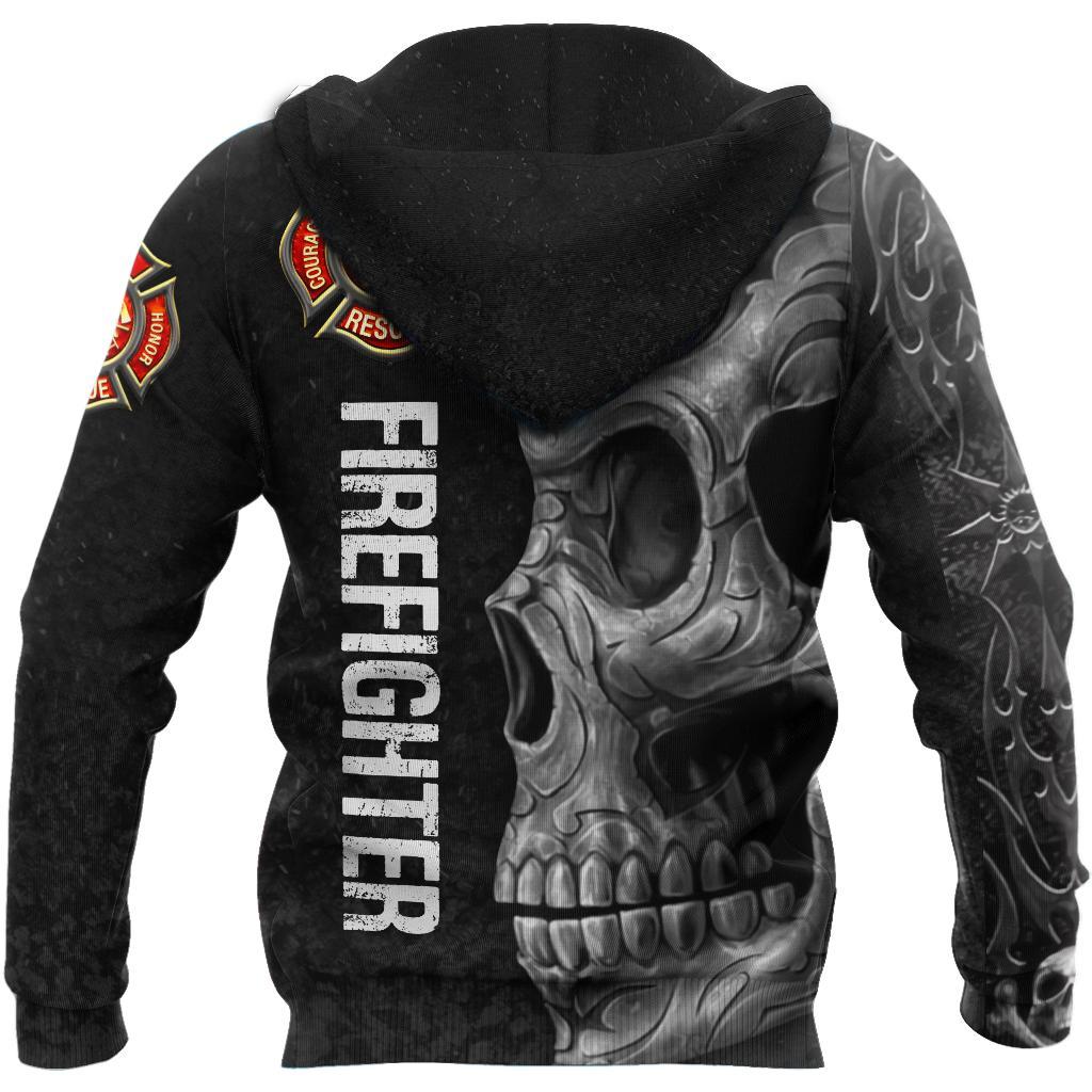 Crazy Skull Firefighter Hoodie For Men And Women DQB08282003-TQH