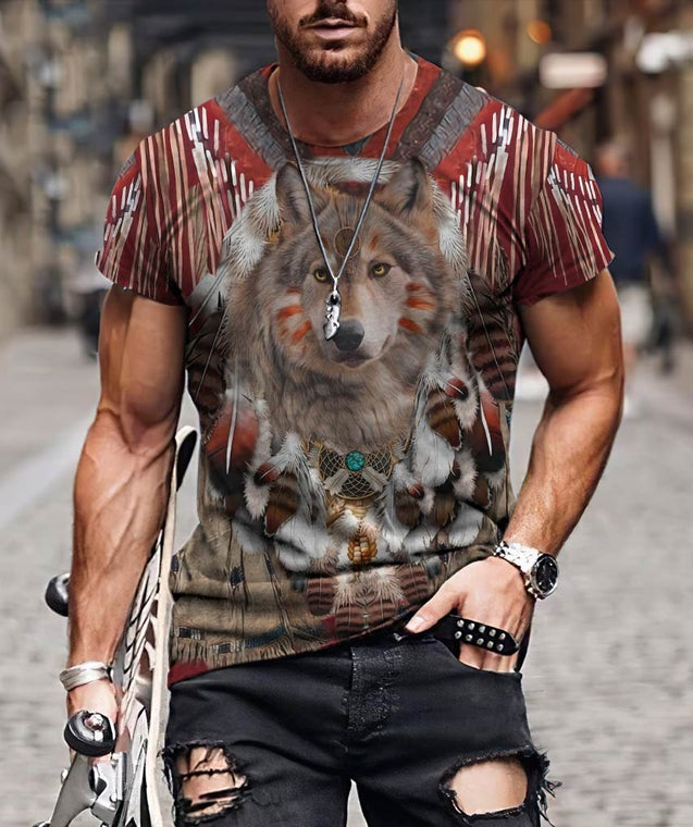 Wolf Native American 3D All Over Printed Unisex Shirts