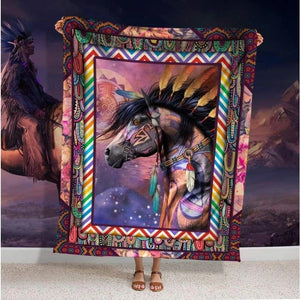 Native American 3D All Over Printed Blanket