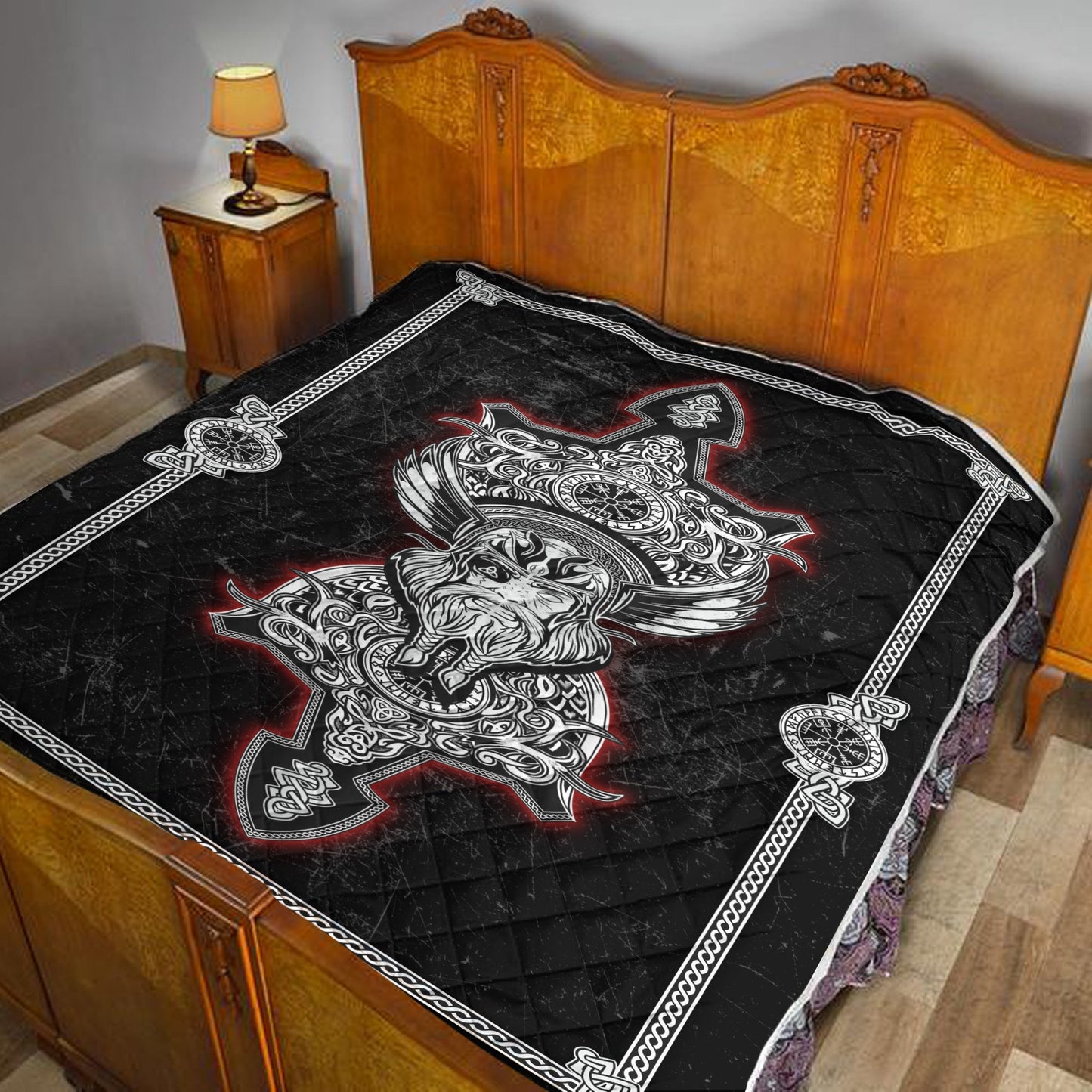 Viking 3D All Over Printed Quilt