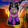 Owl Native American 3D All Over Printed Legging + Hollow Tank Combo