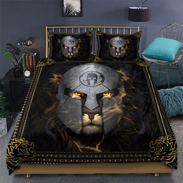 Spartan Lion Warrior3D All Over Printed Bedding Set