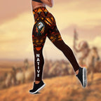 Native American 3D All Over Printed Legging + Hollow Tank Combo