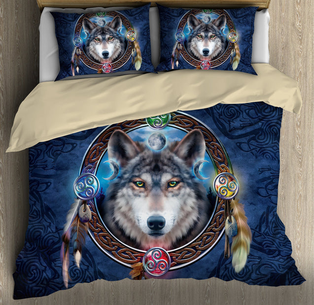 Celtic Wolf 3D All Over Printed Bedding Set