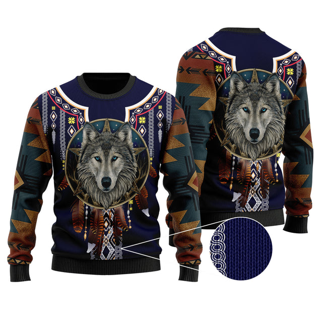 Wolf Native American 3D All Over Printed Unisex Shirts No 07