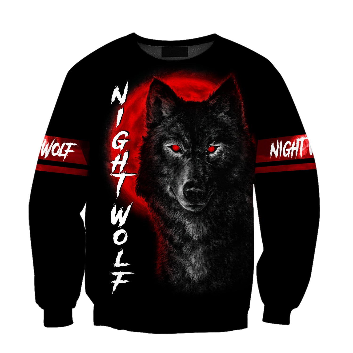 Wolf in Blood Moon 3D All Over Printed Shirt for Men and Women