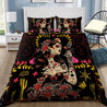 Tattoo Skull Girl Bedding Set DQB07302003-TQH-BEDDING SETS-TQH-Twin-Vibe Cosy™