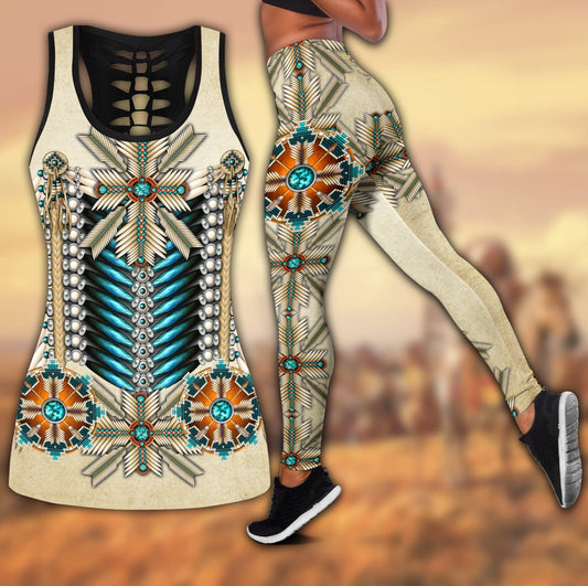Native American 3D All Over Printed Legging + Hollow Tank