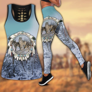 Native American 3D All Over Printed Legging + Hollow Tank