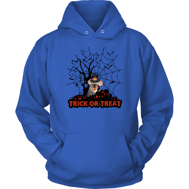 Australian Koala Trick or Treat Halloween T-Shirt 02 H9-T-SHIRTS-HP Arts-Unisex Hoodie-Royal Blue-S-Vibe Cosy™