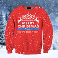 All Over Print Deer Christmas 1-Apparel-HbArts-Sweatshirt-S-Vibe Cosy™