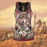 Wolf Native American 3D All Over Printed Legging + Hollow Tank