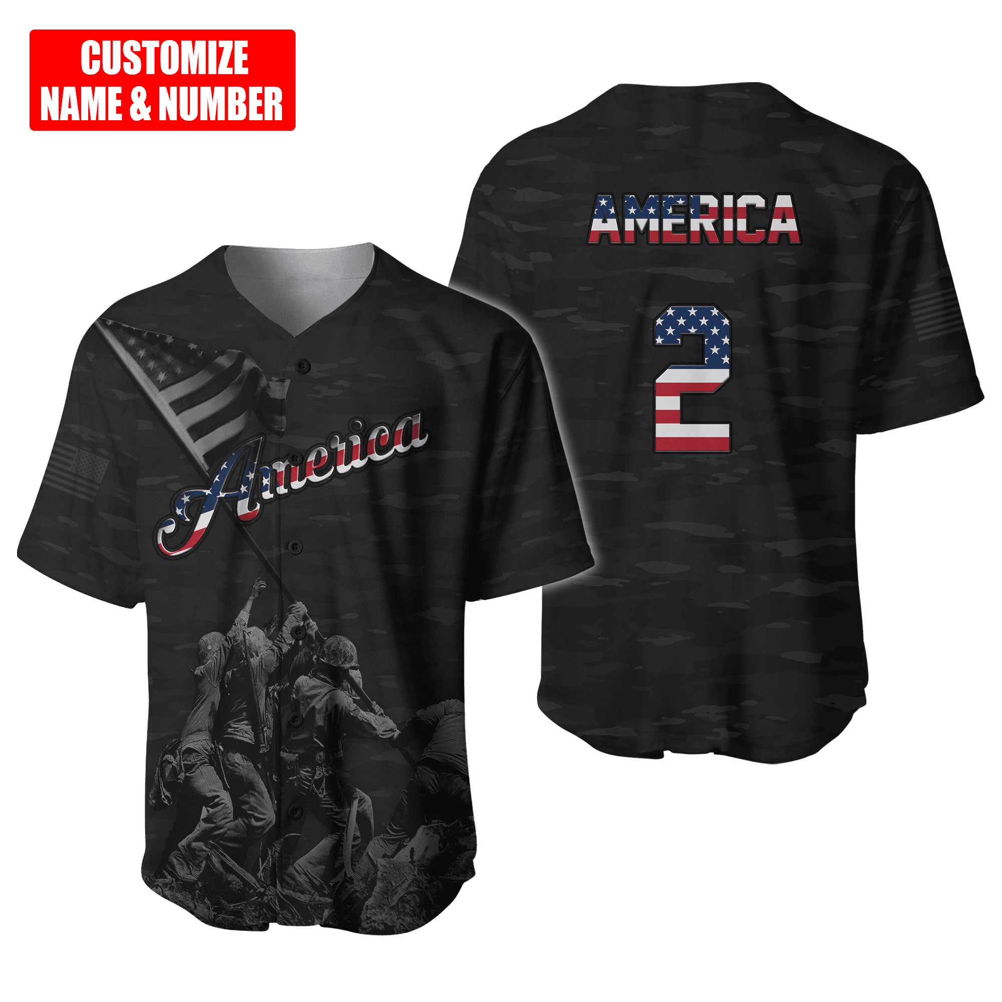 Customized Name and Number American 3D All Over Printed Unisex Shirts