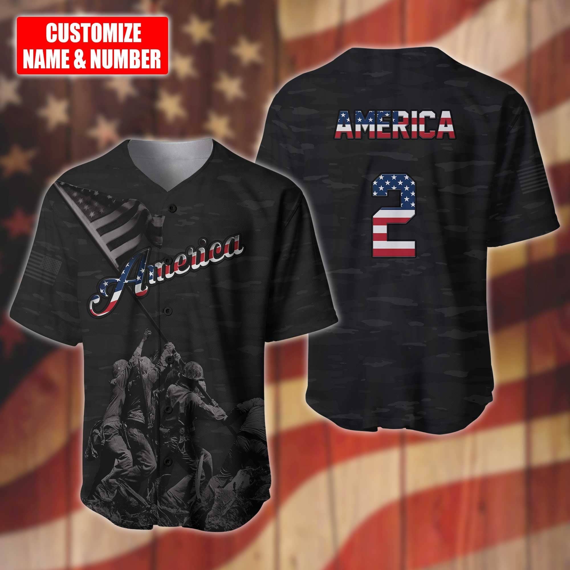 Customized Name and Number American 3D All Over Printed Unisex Shirts