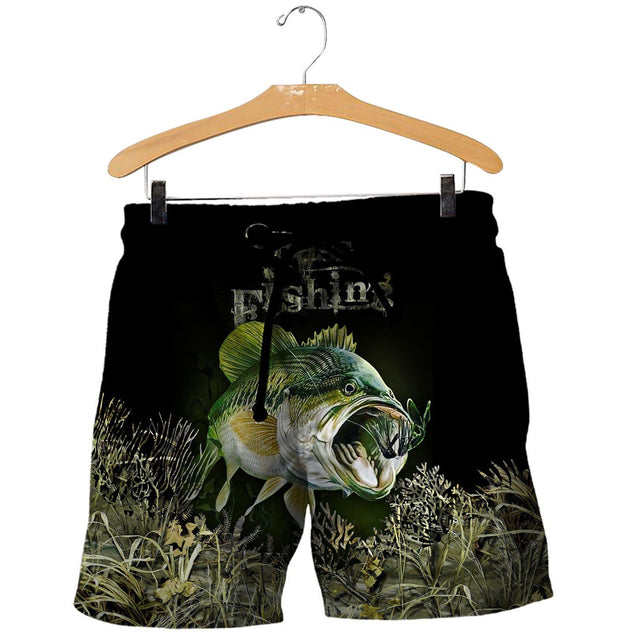 Bass Fishing 3D All Over Printed Shirts for Men and Women TT0034-Apparel-TT-Shorts-S-Vibe Cosy™