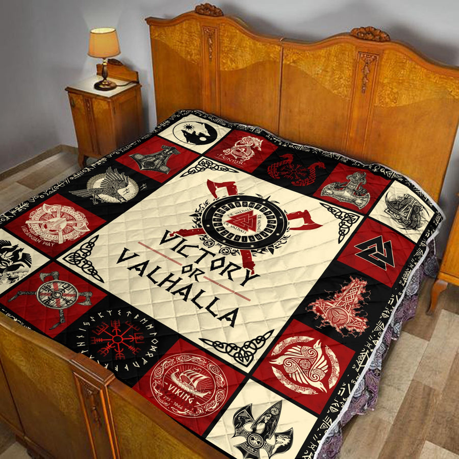 Viking 3D All Over Printed Quilt