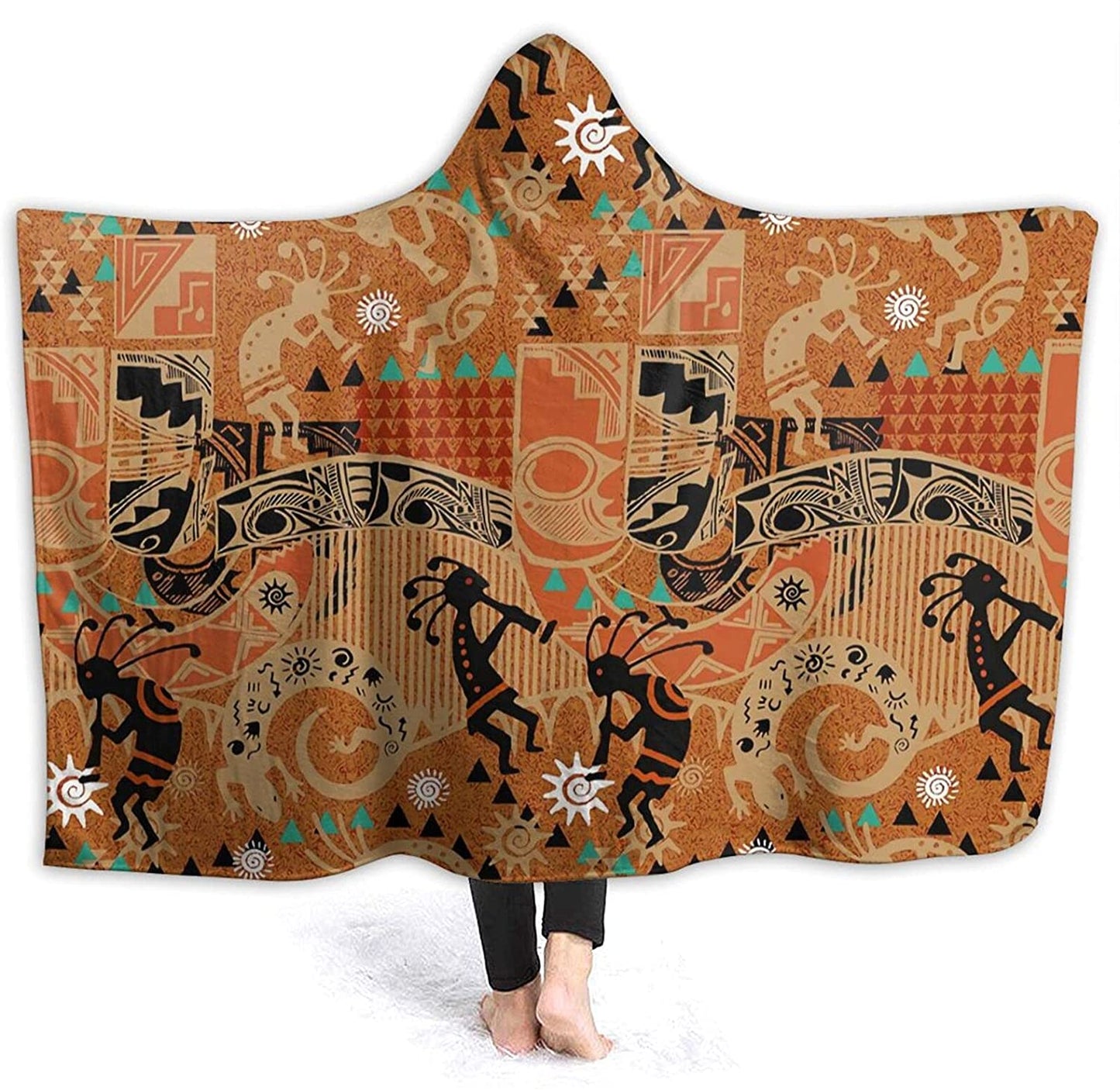 Native American Hooded Blanket
