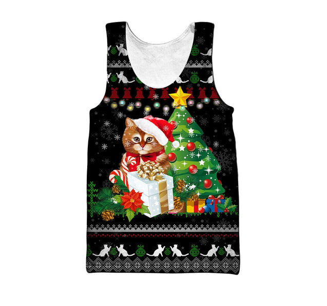 Lovely Christmas Cat 3D All Over Printed Shirts For Men and Women LAM2002101