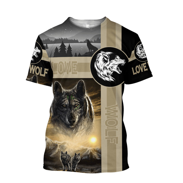 Wolf 3D All Over Printed Unisex Shirts No 04