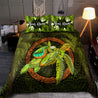 Premium Customized Name Turtle Palm Tree Bedding Set