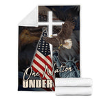 American - One Nation Under God 3D All Over Printed Blanket
