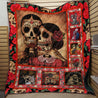 Floral Candy Skull Couple Quilt DQB07142001-TQH