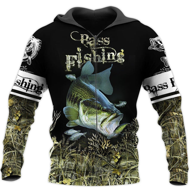 Bass Fishing 3D All Over Printed Shirts for Men and Women TT0035-Apparel-TT-Zipped Hoodie-S-Vibe Cosy™