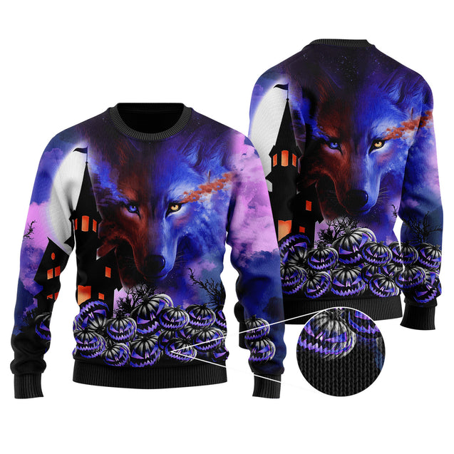 Halloween Wolf 3D All Over Printed Unisex Shirts No 03