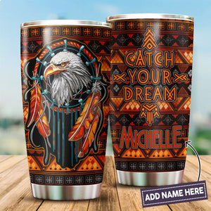 Customize Name Eagle Native American Steel Tumbler