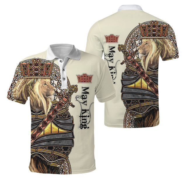 Custom Name May King Lion 3D All Over Printed Unisex Shirts