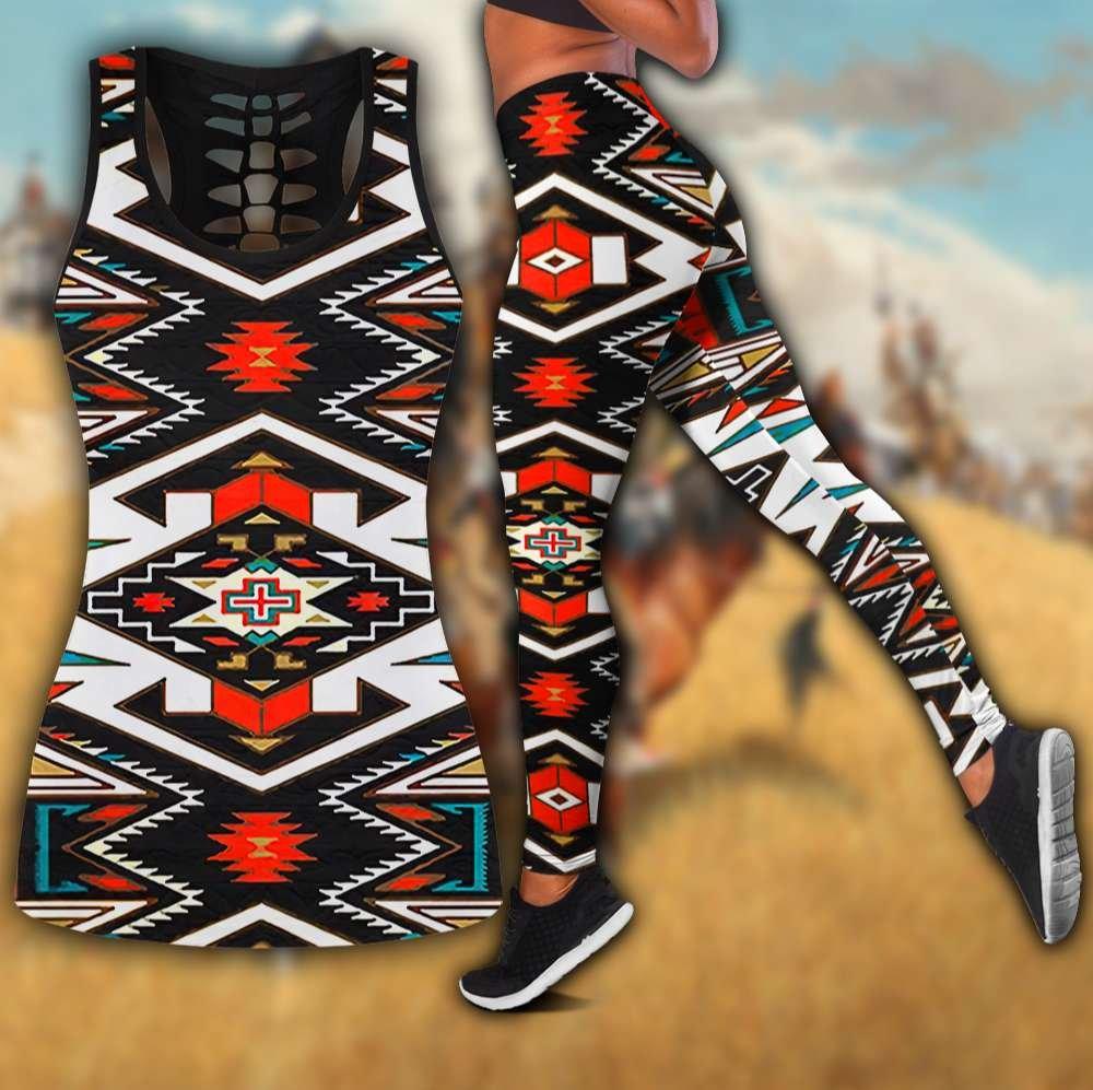 Native American 3D All Over Printed Legging + Hollow Tank Combo