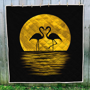 Potrait: Flamingo in the Moon Quilt