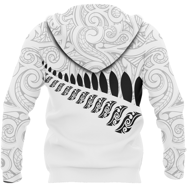 New Zealand Aotearoa Pullover Hoodie White Ver NVD-Apparel-Dung Van-Hoodie-S-Vibe Cosy™