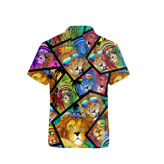 Twenty Shades Lion Beach Sleeves Shirt